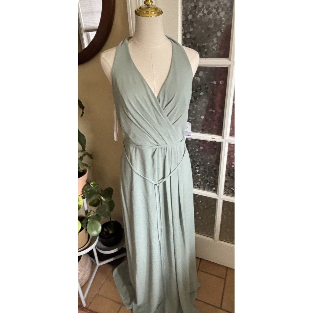 NWT Celebrate DB Studio Gown Sz 8 Sage Green David's Bridal Prom Wedding Formal